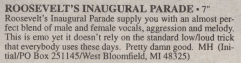 no this is roosevelt and the parade